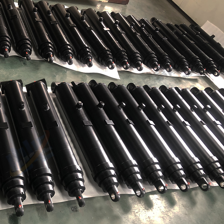 80 ton Hydraulic telescopic cylinder with hoist bracket for tipper