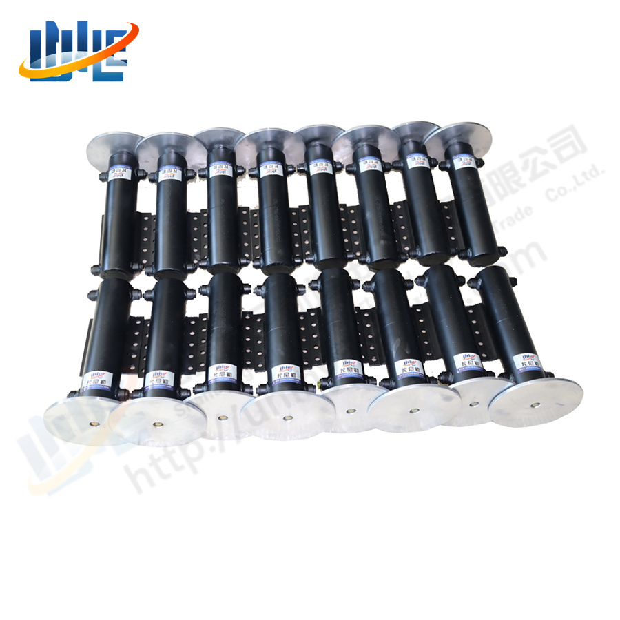 Hydraulic jack with auto leveling hydraulic cylinder for camper trailer