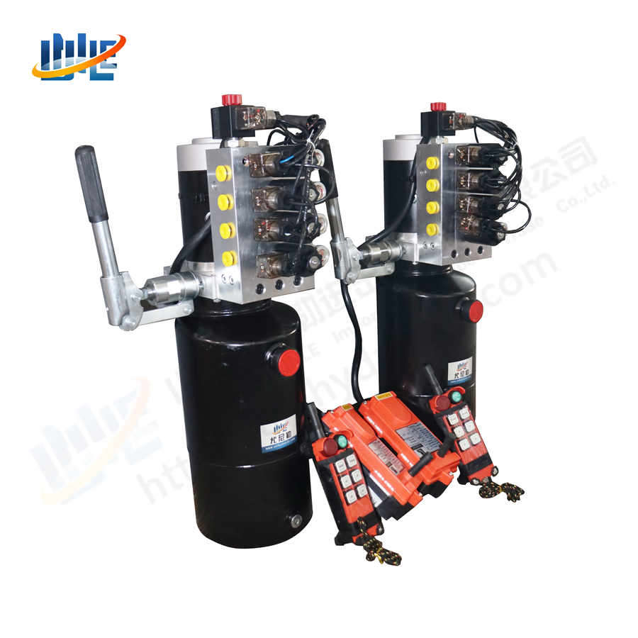 Double acting motorhome hydraulic self balancing system used in fiat