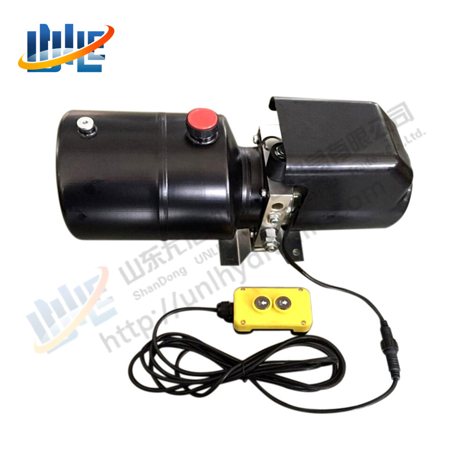 DCHOUSE 12V Double Acting Hydraulic Pump Unit For Dump Trailer – 4-15L Reservoir