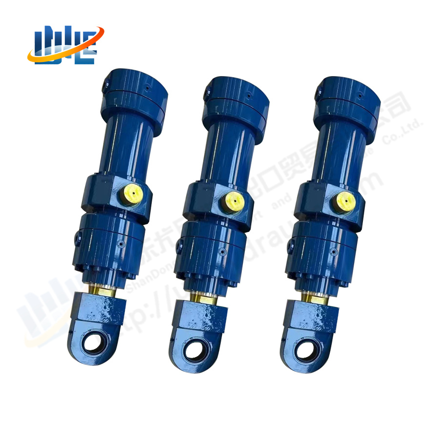 Hydraulic electric piston with pump double acting telescopic press